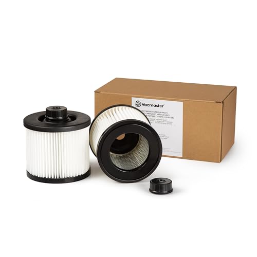 Vacmaster WHCF (2) Washable Cartridge Filters for DVTB244, DVOM202P - size: 2.5-4gal