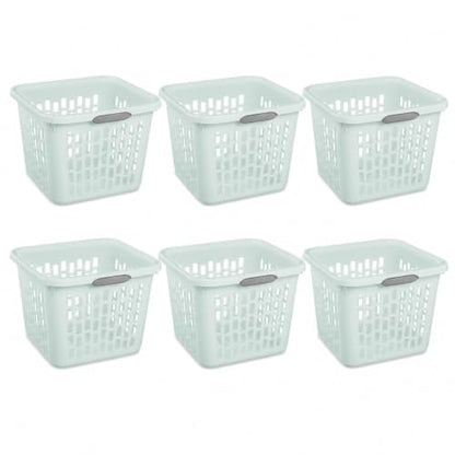 Mint Laundry Basket 6-Pack, 1.5 Bushel Square with Handles - color: Green 6PCS