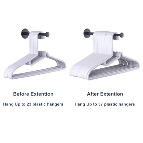 4 Pack Retractable Hanger Holder for Laundry Room, Wall Organizer Storage