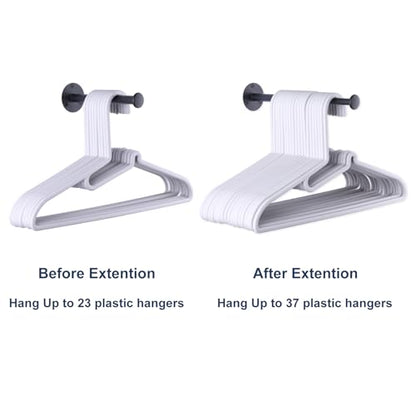 4 Pack Retractable Hanger Holder for Laundry Room, Wall Organizer Storage