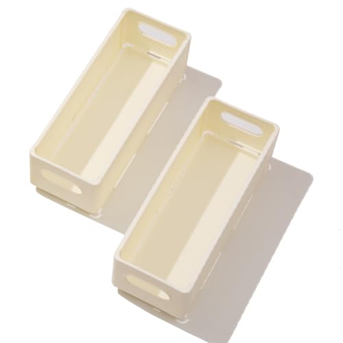 Collapsible Plastic Storage Baskets 2-Pack, Narrow Organizer Bins - size: Small[10"(L)×3.8"(W)×3.5"(H)]2pcs