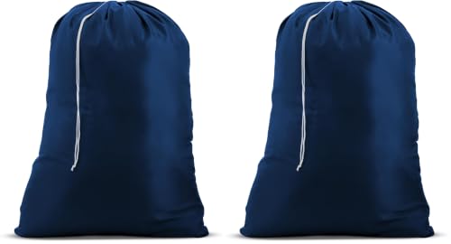 Handy Laundry XL Nylon Laundry Bag 22"x32" 2-Pack, Heavy Duty, Navy Blue - color: Navy Blue, size: 22" x 32" (Pack of 2)