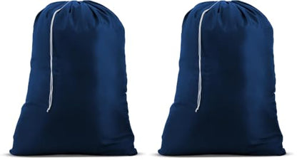 Handy Laundry XL Nylon Laundry Bag 22"x32" 2-Pack, Heavy Duty, Navy Blue - color: Navy Blue, size: 22" x 32" (Pack of 2)