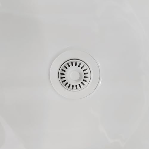 GZILA Garbage Disposal Drain Strainer and Stopper with Decorative Disposal Flange in White, Fit 3.5 Inch Standard Drain Hole - color: White
