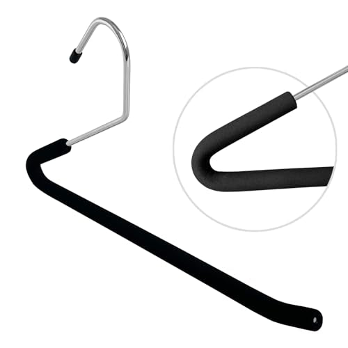 Open Ended Pants Coat Hangers, 20 Pack Non-Slip Foam Padded Pants Hangers, Space Saving Heavy Duty for Jeans, Trousers, Slacks - size: 20 Pack