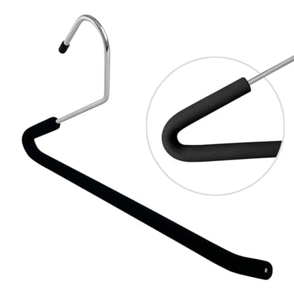 Open Ended Pants Coat Hangers, 20 Pack Non-Slip Foam Padded Pants Hangers, Space Saving Heavy Duty for Jeans, Trousers, Slacks - size: 20 Pack
