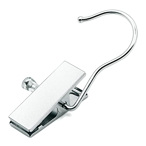 Coideal Boot Hanger Clips Hooks - 8 Pack Laundry Hook Hanging Clothes Pins Portable Stainless Steel Clothing Organizer Pant Holder for Travel,Closet,Towel (Silver) - color: Silver