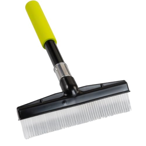 Small Room Groom Carpet Rake, 11" Handle, Portable Carpet Brush for Pet Hair, High Pile Rugs, Stairs, Furniture & Artificial Turf, Compact Groomer Tool - style: Modern