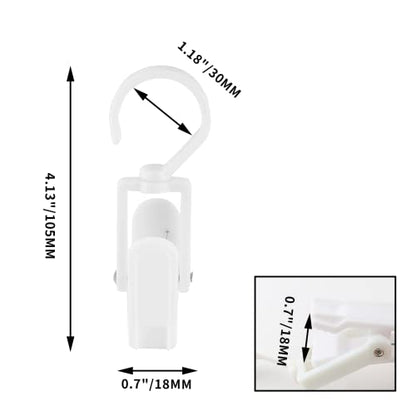 Jiozermi 10 PCS Laundry Hooks Clip, Plastic, White - color: White, size: 10