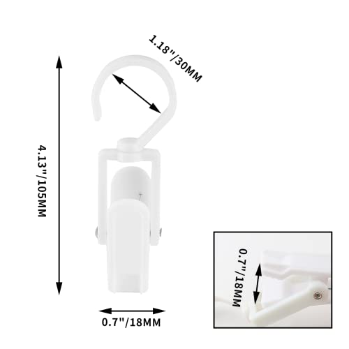 Jiozermi 10 PCS Laundry Hooks Clip, Plastic, White - color: White, size: 10
