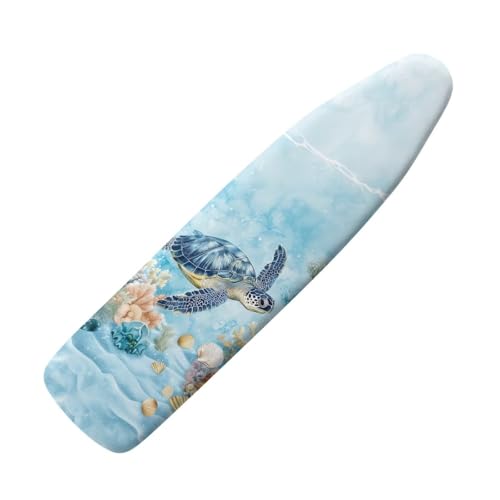 Turtle Iron Board Cover Heavy Duty Padding Ironing Board Covers with Elastic Edge Fastener Hook and Loop Design Universal Size 15向4 inches - color: Turtle