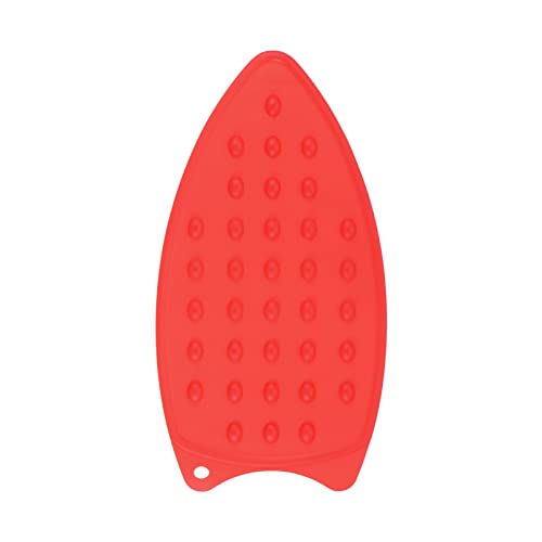 HARFINGTON Silicone Iron Rest Pad, Multipurpose Iron Hot Resistant Mat Iron Rest Plate for Ironing Board Hot Heat Resistant Steam Compact Mat, Red - color: Red