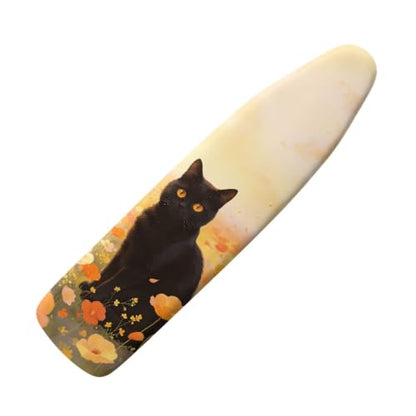Black Cat Ironing Board Cover and Pad Cover with Padding Standard Size Heat-Resistant Ironing Board with Elastic Edges Iron Boards Covers - color: Black Cat5