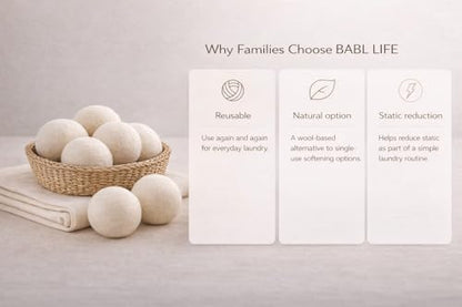 Wool Dryer Balls 18 Pack, 100% New Zealand Wool, Reusable Dryer Balls for Laundry, Natural Fabric Softener, Helps Reduce Drying Time, Wrinkles & Static Cling, 2.6 Inch - size: New Packaging 2.6 Inch (Pack of 18)