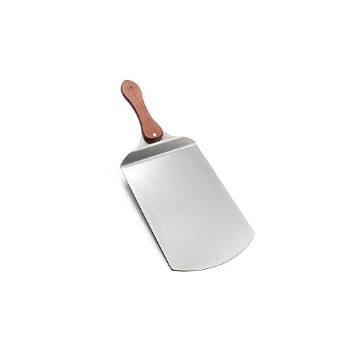 Outset Stainless Steel Pizza Peel with Collapsible Rosewood Handle, 20-Inch Overall, 12-Inch x 7.75-Inch Spatula Area, Silver - style: 21-Inch Pizza Peel