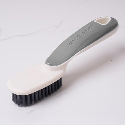 1pc Scrubbing Brush Soft Bristle Laundry Clothes Shoes Scrubber Brush Portable Plastic Hands Cleaning Brush for Kitchen Bathroom（White） - color: White