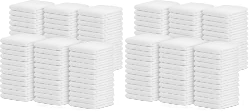 Avalon Towels Terry Bar Mop Towels (Value Pack of 144) Size 14"x17" – Absorbent and Durable, Multipurpose Cleaning Rags, Cotton Cleaning Cloths, Terry Cloth Rags, Reusable Shop Rag (White) - color: White, size: Pack of 144