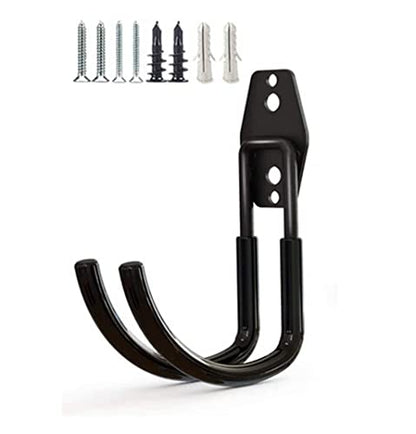 Zoele Wall Mount Car Washer Hanger, Heavy Duty Metal High Pressure Water Gun Holder Rack, Hook for Spray Gun/Garden Hose/Water Hose (Black)