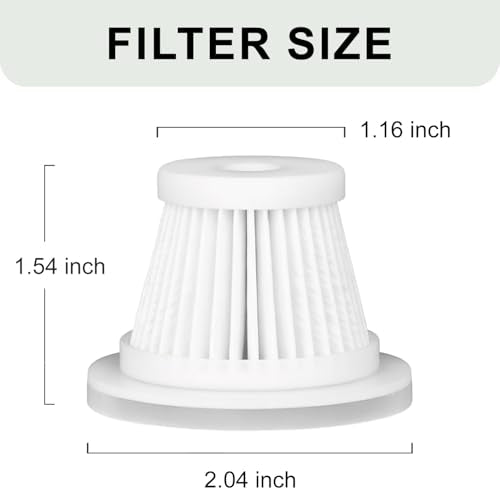 Replacement Filter Compatible with Voice-tank VAC103,VNOST V9 Pro Car Vacuum Portable Cordless Handheld Vacuum Cleaner Filter-4Pack