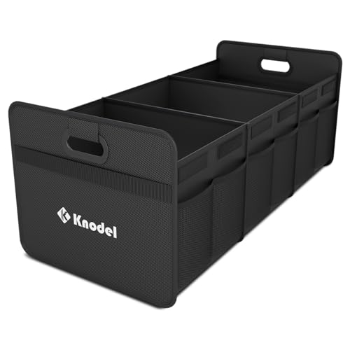 K KNODEL 3 Compartments Trunk Organizer for Car and Suv (Large, Black) - color: Black, size: Large