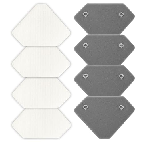 4 Pack BU3523 BU3120 Pre-Motor Foam Felt Filter Kits compatible with Shark BU3120 Clean Lightweight Cordless Cleaner, Shark BU3523 Clean Empty Cordless Stick Vacuum, Auto Empty System, XFBU3000 - size: 4 PACK