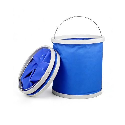 Car Collapsible Water Bucket, Vehicle Portable Water Container, Waterproof Fabric Pop Up Bucket for Car Washing, Camping & Emergency Water Storage (9L) - size: 1 PC #9L