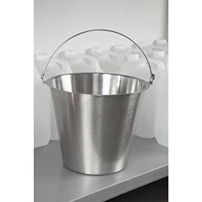Jantex J807 Stainless Steel Bucket 12Ltr Cleaning