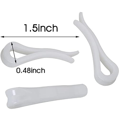 MEETOOT 150pcs Transparent Plastic Alligator Clip 39mm Shirt Fixing Packing Clip U Shape Plastic Clothespins for Ties Socks Pants Shirts - color: White
