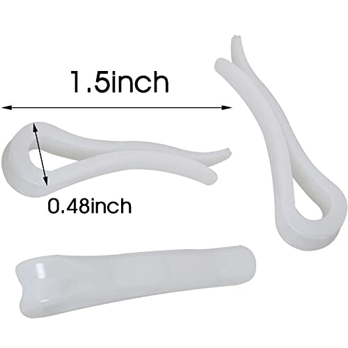 MEETOOT 150pcs Transparent Plastic Alligator Clip 39mm Shirt Fixing Packing Clip U Shape Plastic Clothespins for Ties Socks Pants Shirts - color: White
