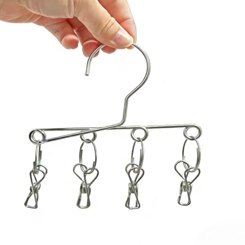 4 Pack Stainless Steel Clip Hangers - size: Large