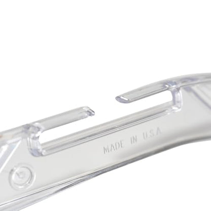 NAHANCO 17” Clear Mid-Heavyweight Plastic Hanger, 100 Pack, Made in USA - color: Clear