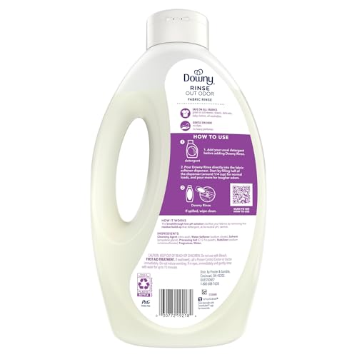 Downy Rinse Laundry Odor Remover, Fresh Lavender Scent, 62 FL OZ, Fabric Softener and Laundry Odor Removal Rinse - size: 62 Fl Oz (Pack of 1)