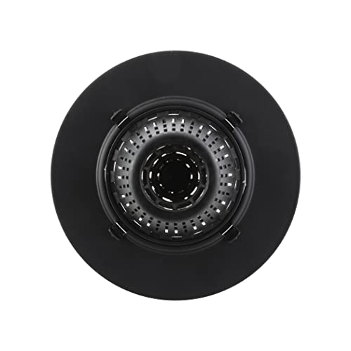 Danco 11086 Round Shower Hair Catcher with Replacement Baskets, Shower Drain Cover and Drain Protector in Matte Black - color: Matte Black, size: Pack of 1, style: Circle In-Drain
