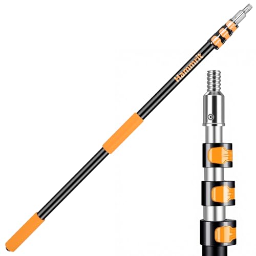 3.7-12 FT Telescopic Extension Pole Aluminum Paint Roller & Cleaning Pole - size: 12 Ft Orange