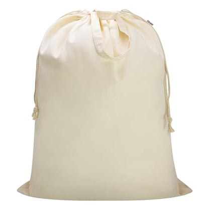 Canvas Laundry Bag 33"Wx 35"H, Extra Large Heavy Duty Hamper Liner,XL Beige - color: Beige, size: XL 33"W x 35"H┃1 Pack