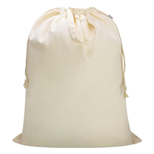 Canvas Laundry Bag 33"Wx 35"H, Extra Large Heavy Duty Hamper Liner,XL Beige - color: Beige, size: XL 33"W x 35"H┃1 Pack