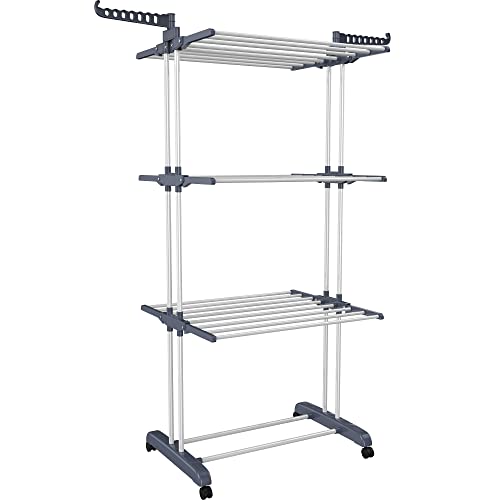 HOMIDEC Clothes Drying Rack, 4-Tier(67.7" H) Foldable Drying Rack Clothing - color: Gray