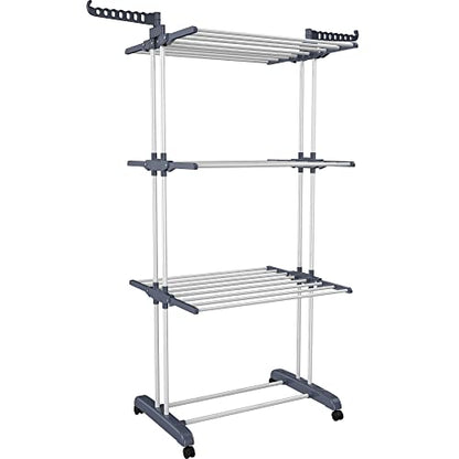 HOMIDEC Clothes Drying Rack, 4-Tier(67.7" H) Foldable Drying Rack Clothing - color: Gray