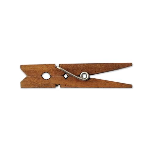 LWR CRAFTS Wooden Small Clothespins 1-7/8" 4.8cm 50 Pieces Per Pack (Jacobean) - color: Jacobean