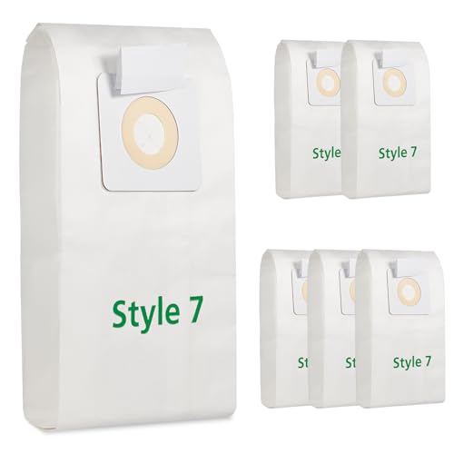 6 Pack Style 7 Vacuum Bags Compatible with Bissell Upright Vacuums: PowerForce 1739 3522 3525 71Y7, PowerGlide 3545, Plus 3350 3550 3553, Lift-Off 3554, Powertrak 6592 Series Vacuum, Part#32120 - color: 6 Pack