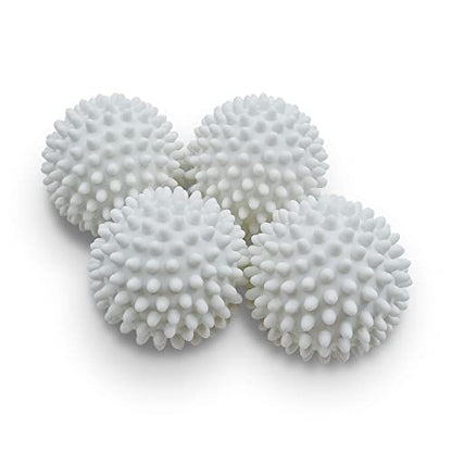 Dryer Balls 4 Pack - Non-Toxic Reusable Dryer Balls (White) - color: White