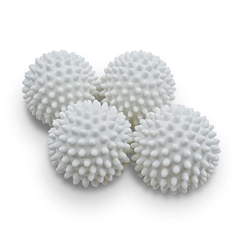 Dryer Balls 4 Pack - Non-Toxic Reusable Dryer Balls (White) - color: White