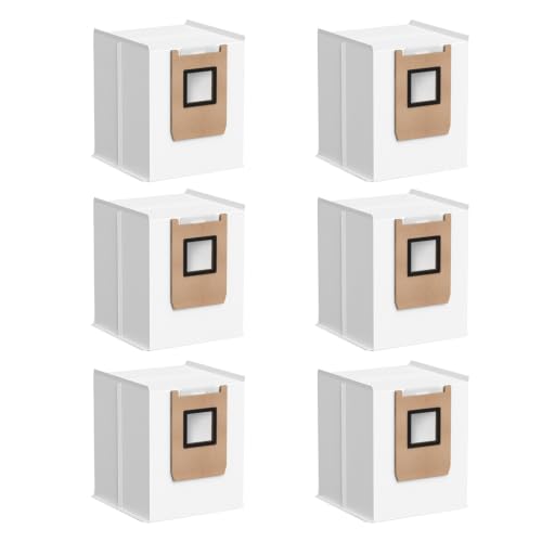 6 Pack Dust Bags Replacement for Eufy E25, E28, C28 Robot Vacuum Cleaner with Self-Empty Station, Effective Filtration, Leak-proof, 3.2L Large Capacity - size: 6pack