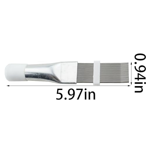 TAODAN 2PCS Silver Metal Air Conditioning Fin Comb 5.51 Inch Cleaning Coil Brush Cleaner Evaporator Radiator Fin Cleaning Tool