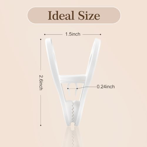 30 Pack Hanger Clips for Pants, Skirts, Baby Clothes, White - color: White
