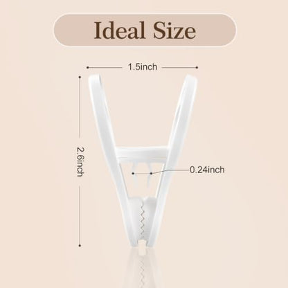 30 Pack Hanger Clips for Pants, Skirts, Baby Clothes, White - color: White