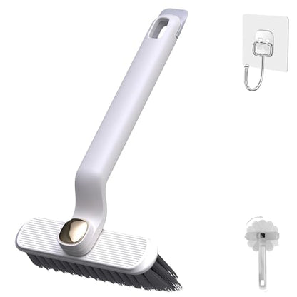 Multi-Function Rotating Crevice Cleaning Brush, 360-Degree Rotating Crevice Household Cleaning Brushes, No Dead Corners Hard Bristle Crevice Gap Brush Tool for Bathroom Household Kitchen (White)