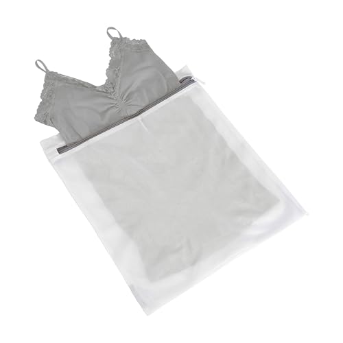 Laundry 360 Large Mesh Wash Bag | Laundry | Washing Machine | Zipper Closure | Prevents Pulling and Tearing | Clothes | Garments | Delicates | Socks | White - style: 1 Pack
