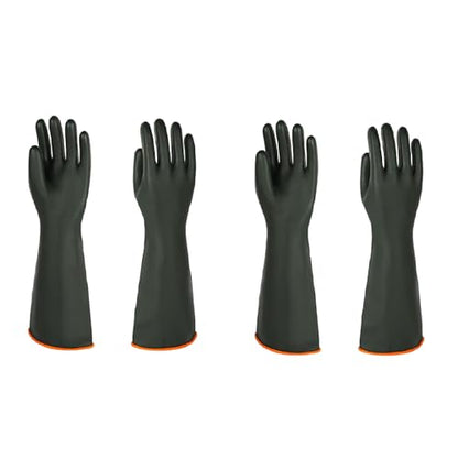 North Tower Heavy-Duty Latex Chemical Resistant Gloves,Long Rubber Gloves ﻿ - size: 22”（2 pair）