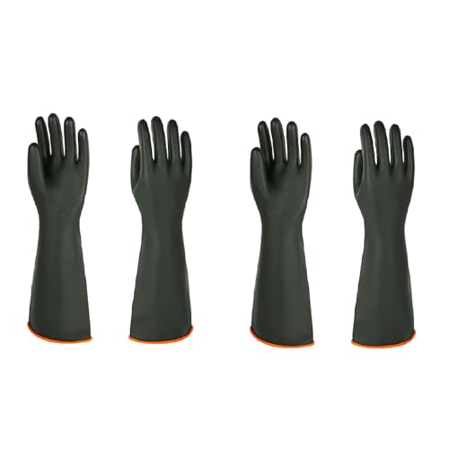 North Tower Heavy-Duty Latex Chemical Resistant Gloves,Long Rubber Gloves ﻿ - size: 22”（2 pair）